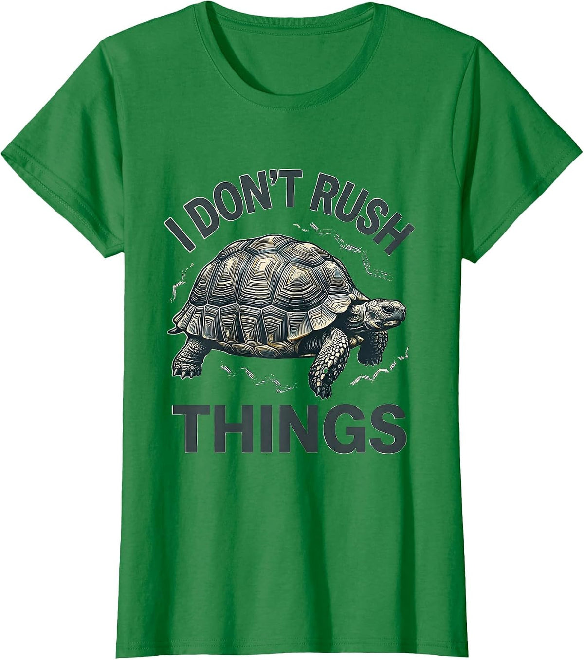 I Don't Rush Things Midcentury Modern Tortoise Lover Pet T-Shirt - Kelly Green
