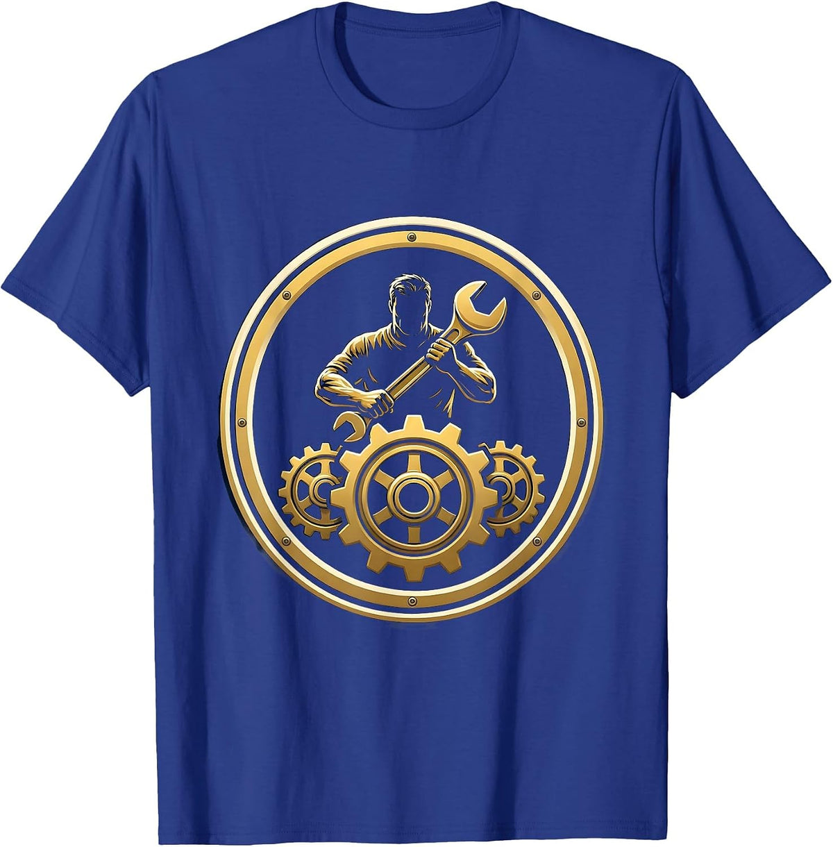 Men's Occupational Therapy Gear Assembly Illustration T-Shirt - Royal Blue