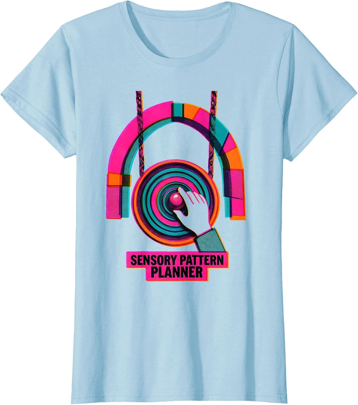 Women's Sensory Pattern Planner Occupational Therapy OT Student Gift T-Shirt - Baby Blue
