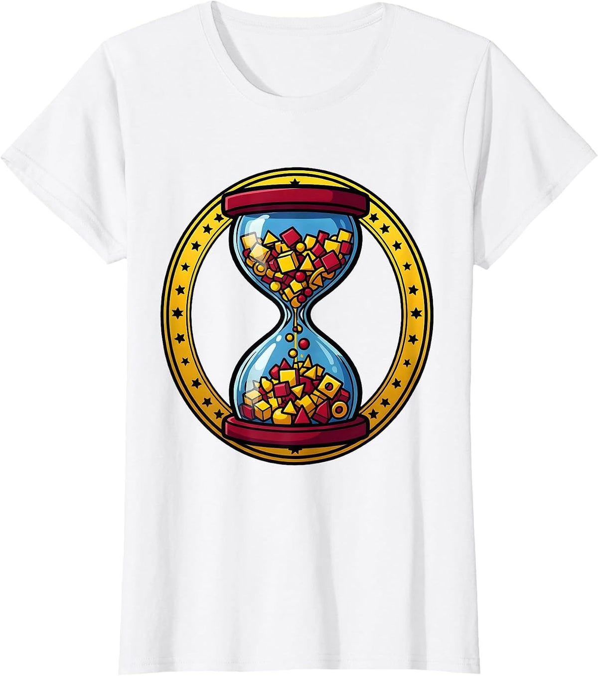 English Teacher Hourglass Alphabet Letters Gift T-Shirt - White