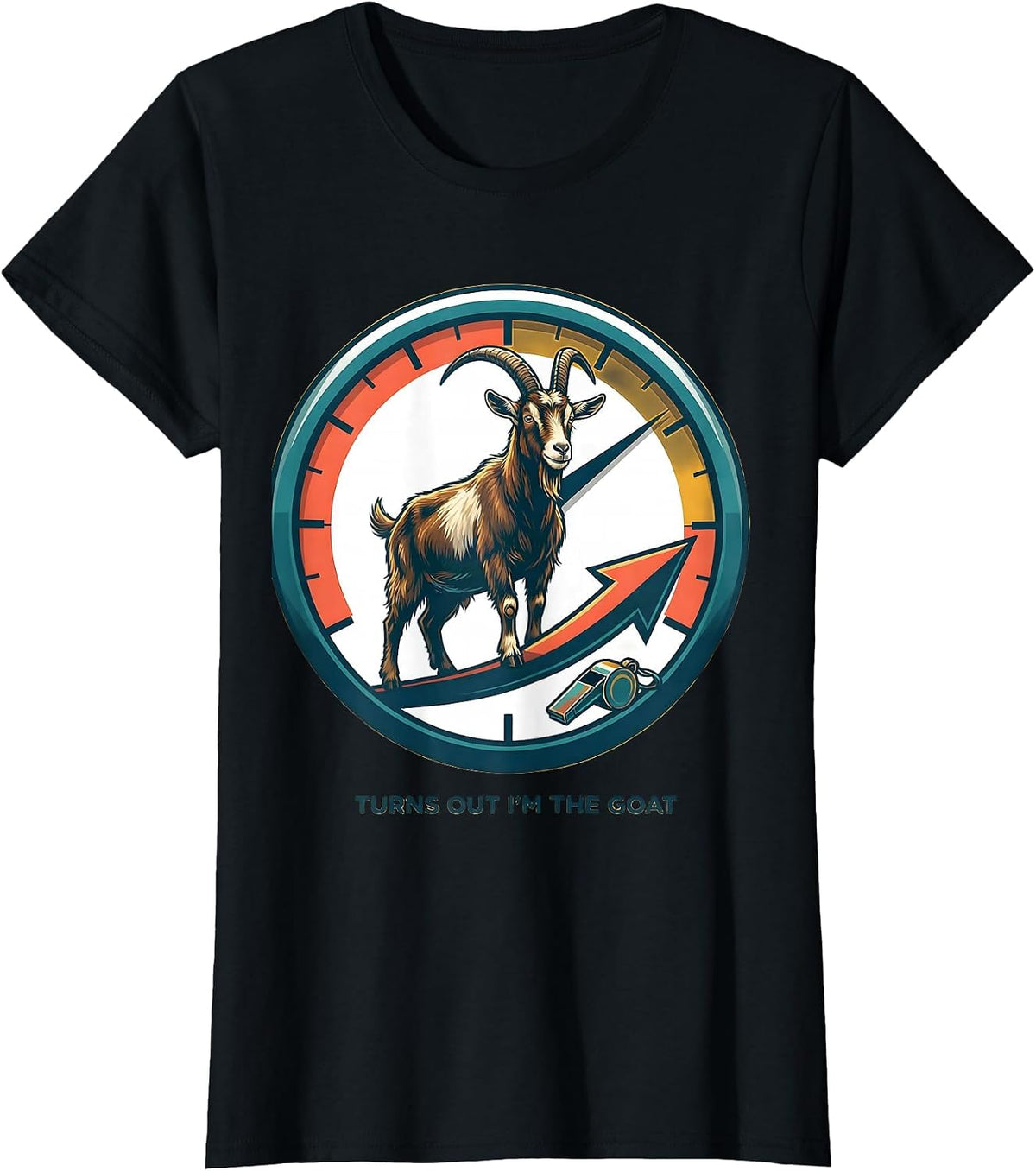 Turns Out I'm The GOAT Funny Goat Sports Humor T-Shirt - Black