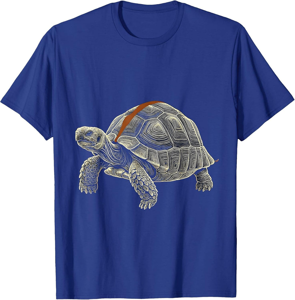 Tortoise Contour Art Turtle Lover Gift T-Shirt - Royal Blue