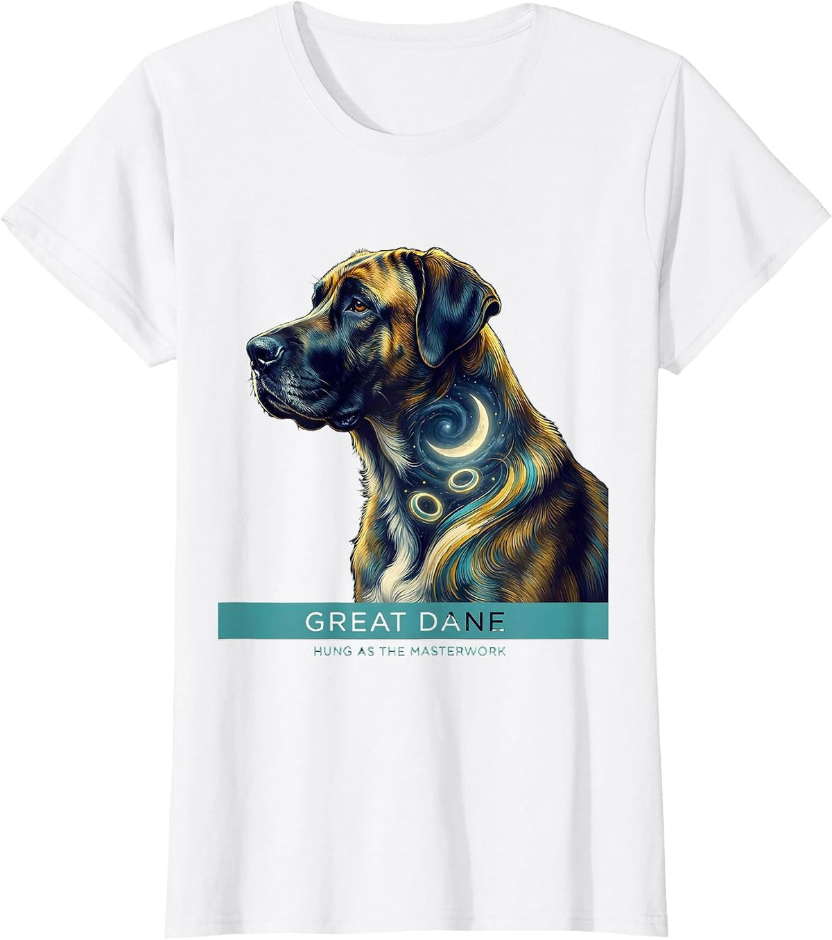 Women's Great Dane Hung As The Masterwork Surreal Dog Portrait T-Shirt - White