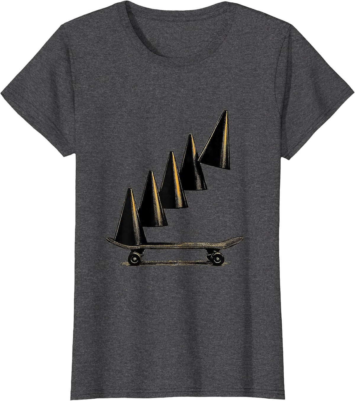 Women's Therapy Cone Occupational Therapy Humor OT Month T-Shirt - Dark Heather Grey