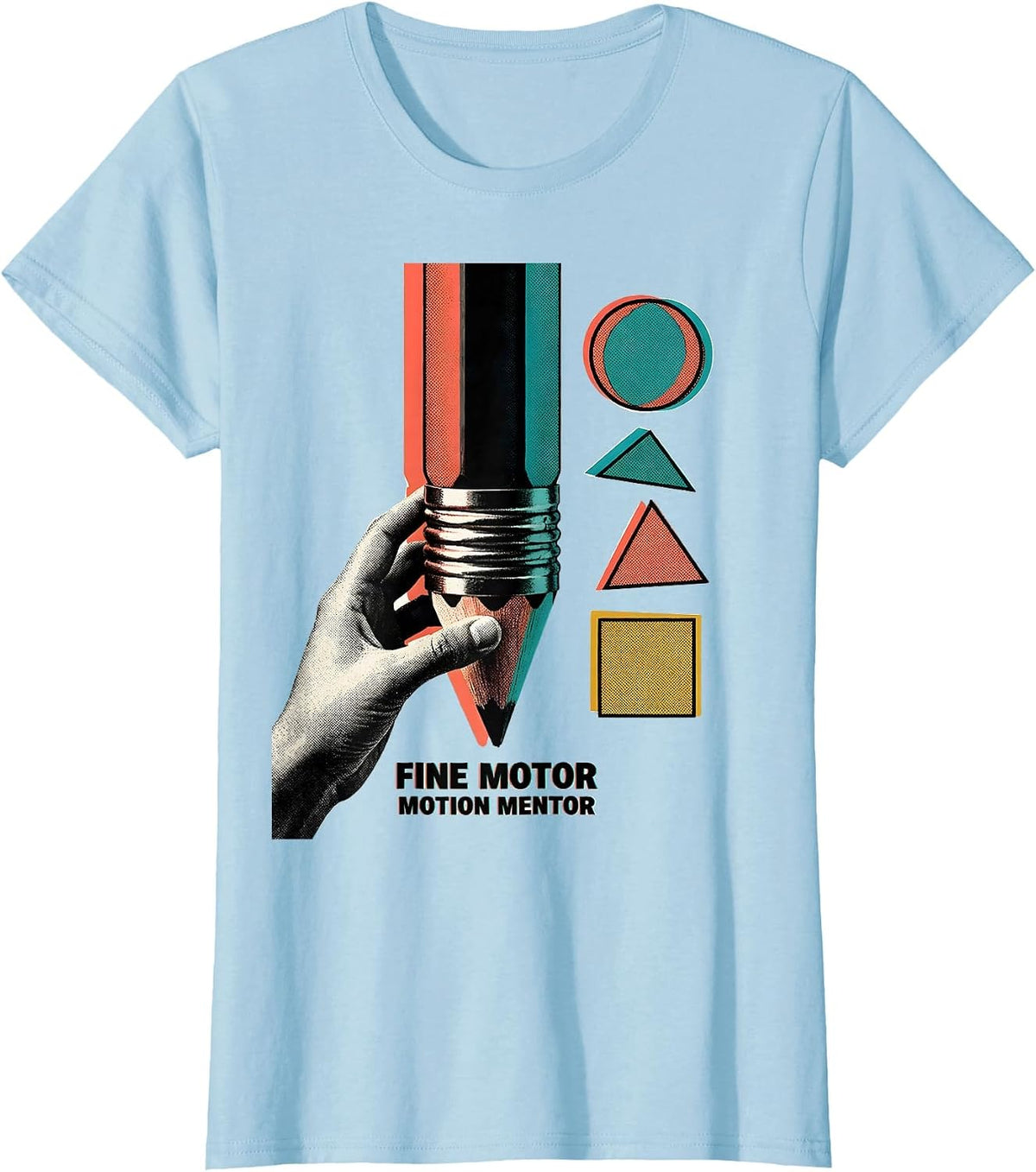 Women's Fine Motor Motion Mentor Occupational Therapy Sensory T-Shirt - Baby Blue