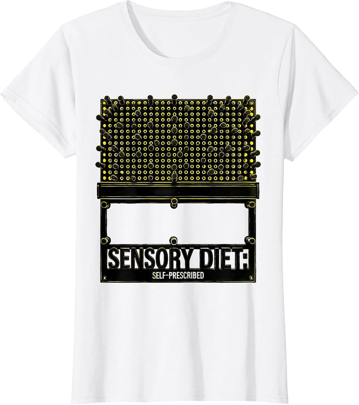 Women's Sensory Diet Self-Prescribed Occupational Therapy Stencil T-Shirt - White