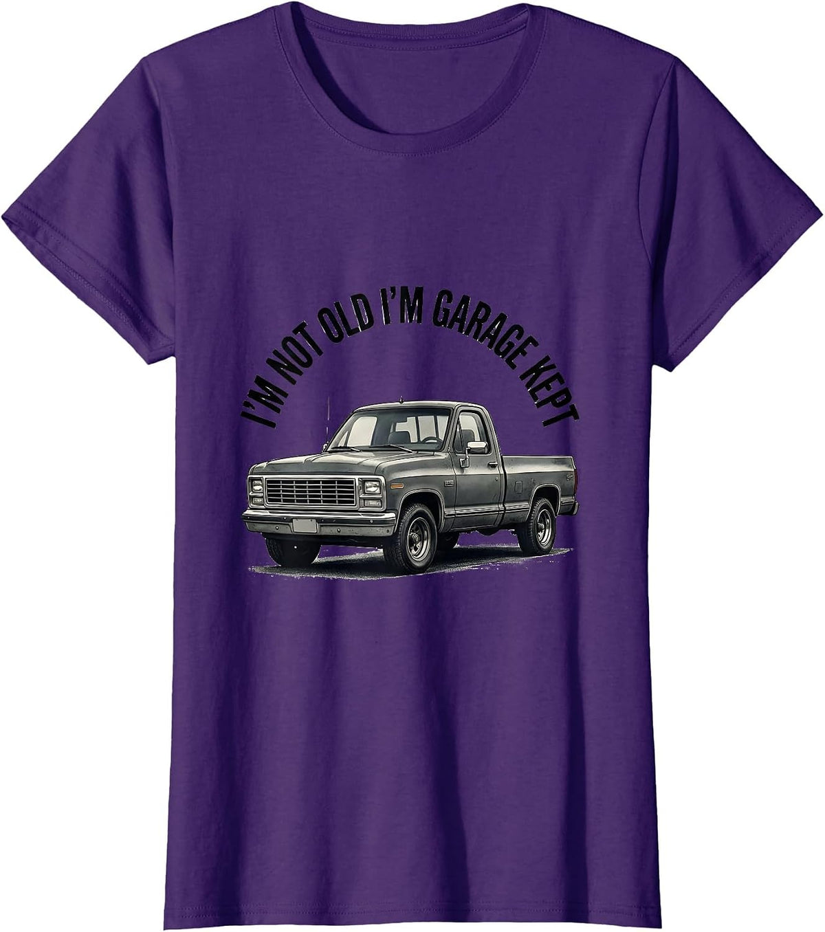 Women's I'm Not Old I'm Garage Kept Funny Grandpa Classic Car Guy T-Shirt - Purple