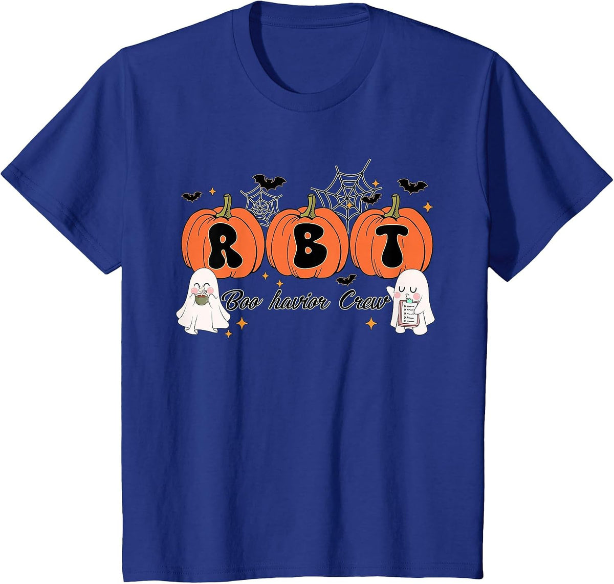 Boohavior Crew RBT Halloween Spooky ABA Therapist T-Shirt - Royal Blue