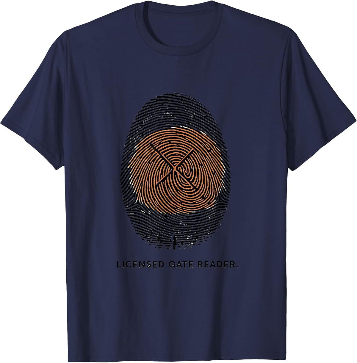 Licensed Gate Reader Manual Transmission Car Guy Mechanic T-Shirt - Navy Blue