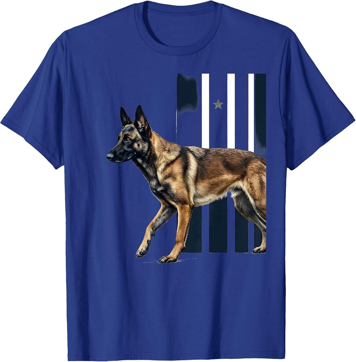 Belgian Malinois Minimalist Breed Pride Dog Lover T-Shirt - Royal Blue