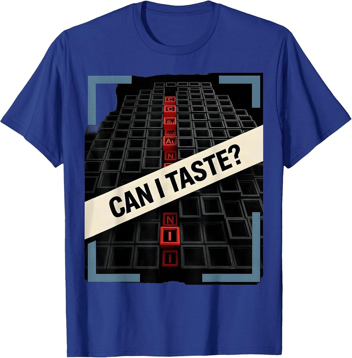 Men's Can I Taste Funny Periodic Table Science Teacher Humor T-Shirt - Royal Blue
