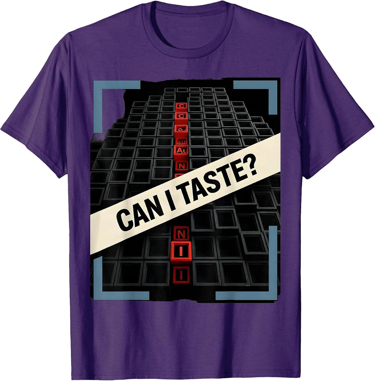 Men's Can I Taste Funny Periodic Table Science Teacher Humor T-Shirt - Purple