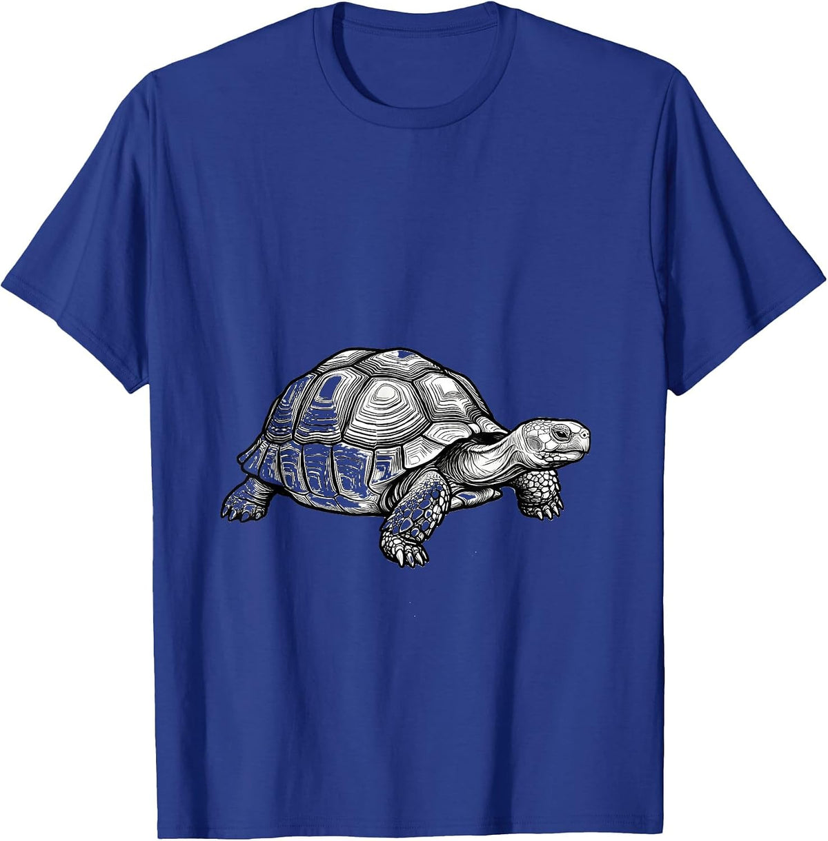 Men's Continuous Line Tortoise Funny Turtle Lover Gift T-Shirt - Royal Blue