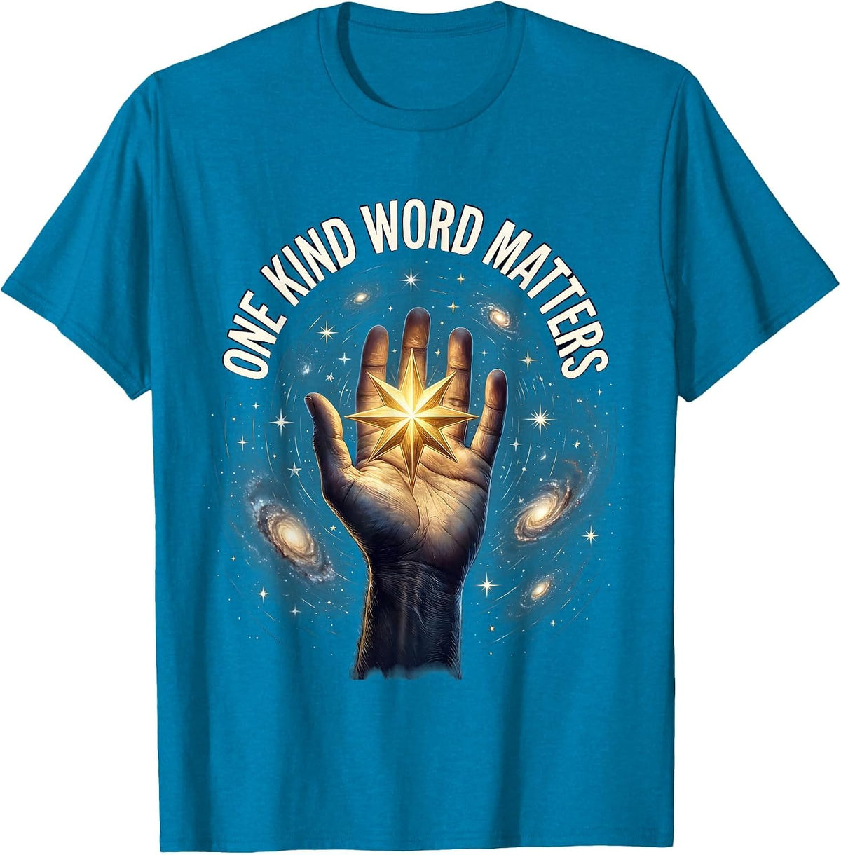 One Kind Word Matters Kindness Is Free Design T-Shirt - Sapphire Blue
