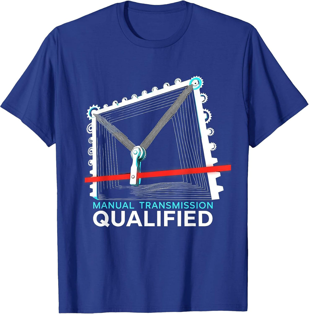 Manual Transmission Qualified New Wave Car Guy Mechanic Gift T-Shirt - Royal Blue