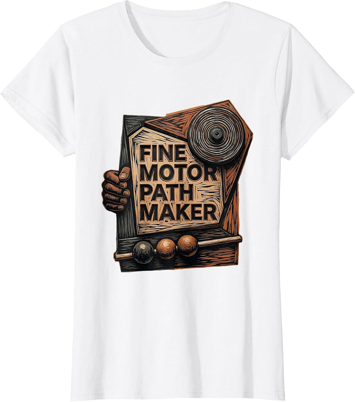 Fine Motor Path Maker Occupational Therapy Sensory T-Shirt - White