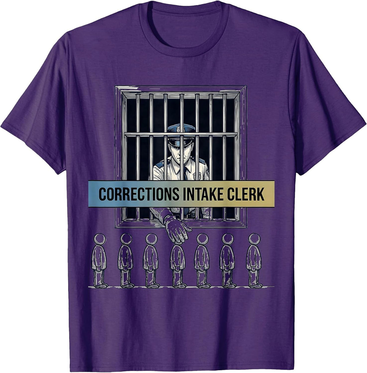 Corrections Intake Clerk Funny Police Officer Gift Law T-Shirt - Purple