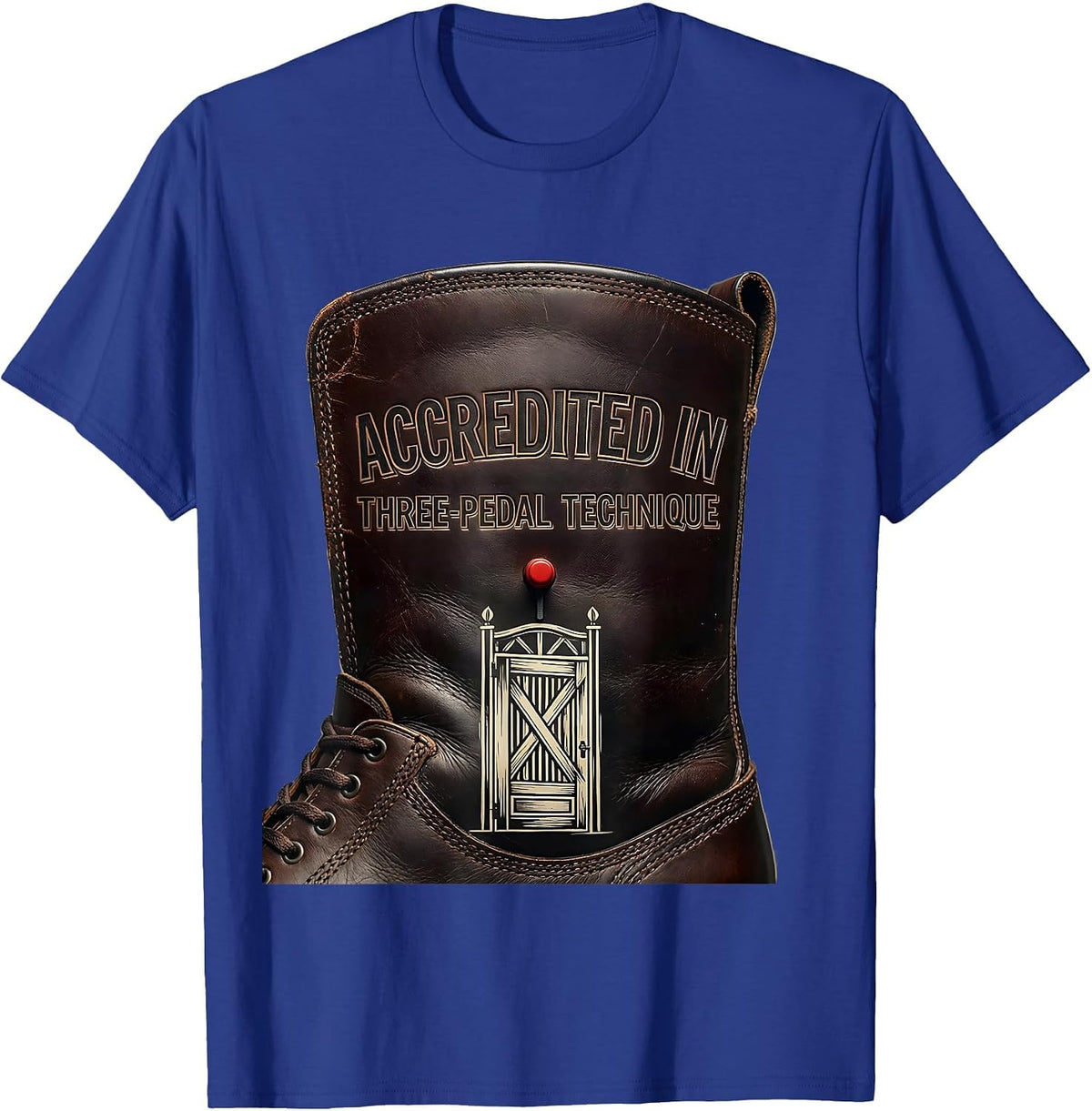 Accredited In Three-Pedal Technique Vintage Stick Shift Car T-Shirt - Royal Blue