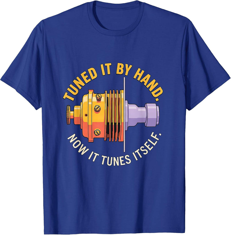 Tuned It By Hand Now It Tunes Itself Vintage Classic Muscle T-Shirt - Royal Blue