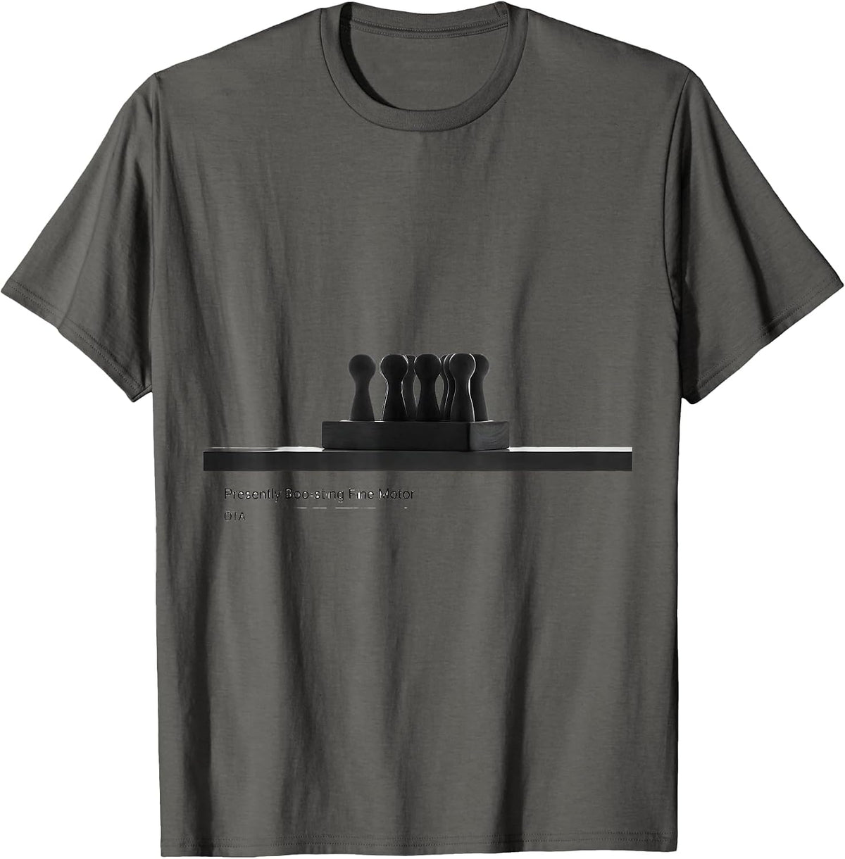 Men's Presently Boo-sting Fine Motor OTA Occupational Therapy T-Shirt - Asphalt Grey