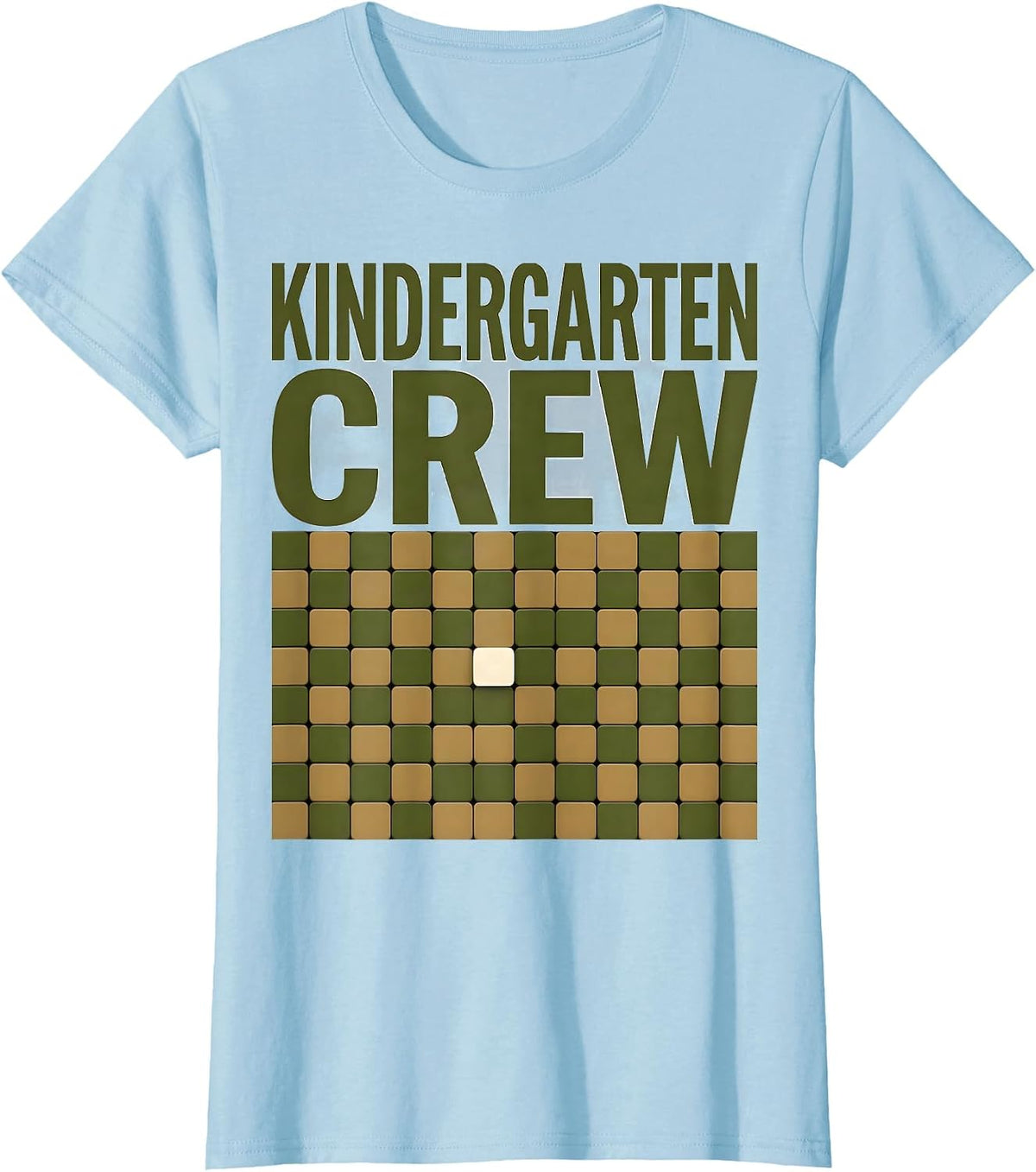 Women's Kindergarten Crew Camo Back To School Boys First Day T-Shirt - Baby Blue