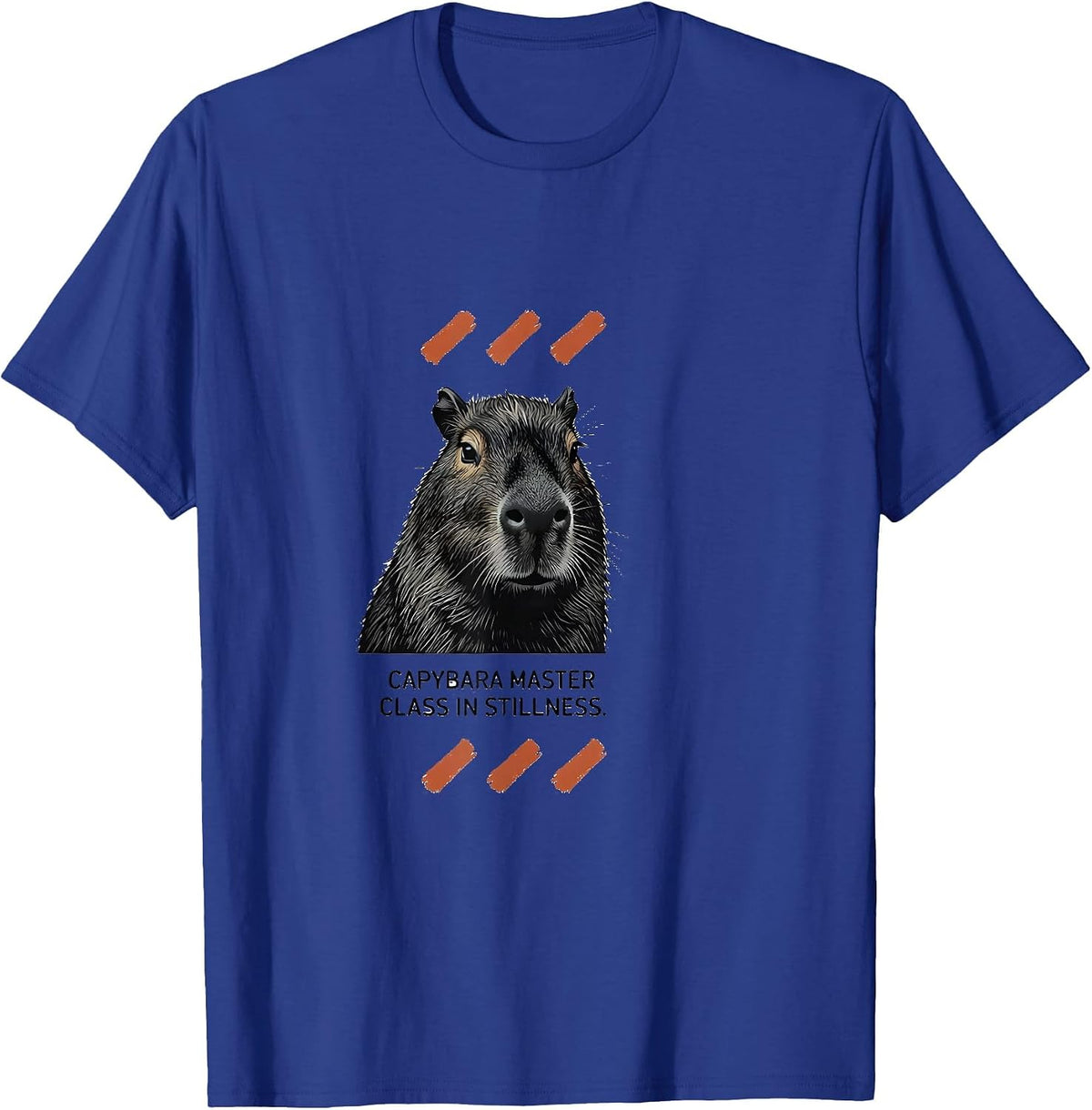 Capybara Master Class in Stillness Funny Animal Humor T-Shirt - Royal Blue