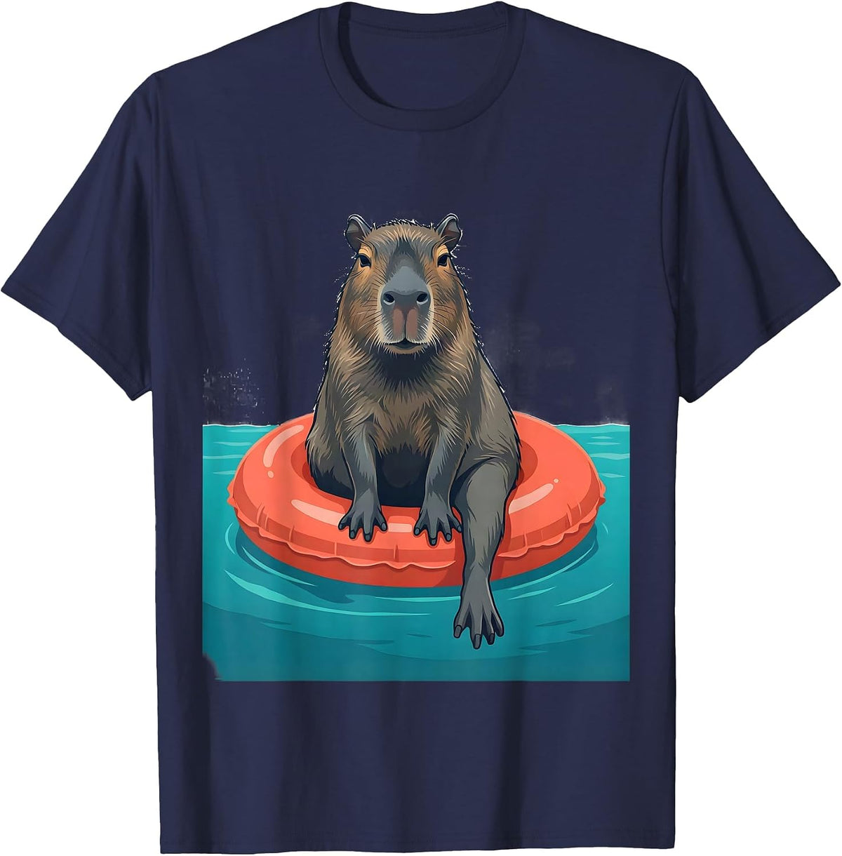 Capybara Meme Animal Lover Humor Funny T-Shirt - Navy Blue