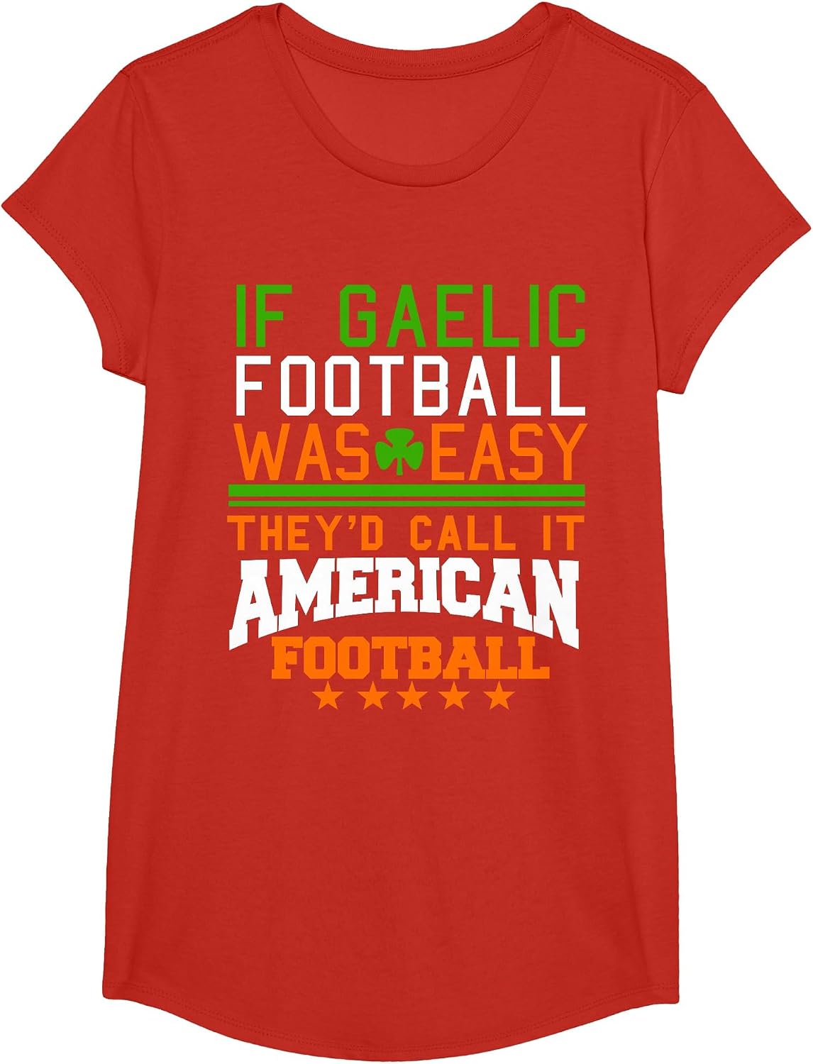 Gaelic Football Player Coach Funny T-Shirt - Girls Red