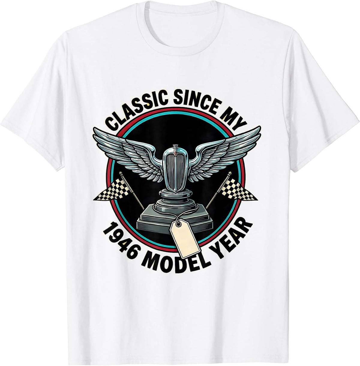 Men's Classic Since My 1946 Model Year Vintage Retro Car T-Shirt - White