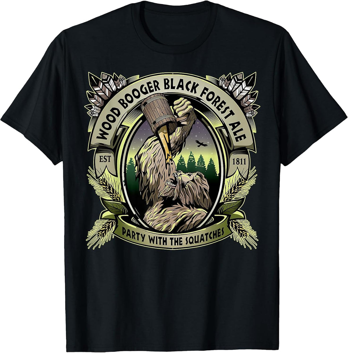 Wood Booger Black Forest Ale T-Shirt - Black