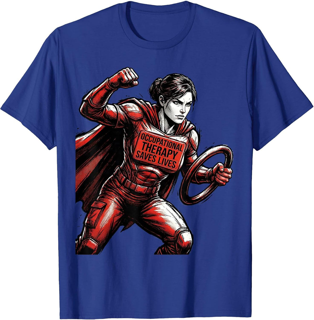Men's Occupational Therapy Saves Lives Bold Design T-Shirt - Royal Blue
