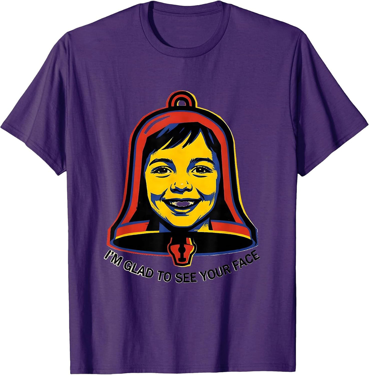 I'm Glad To See Your Face Cute Teacher Back to School T-Shirt - Purple