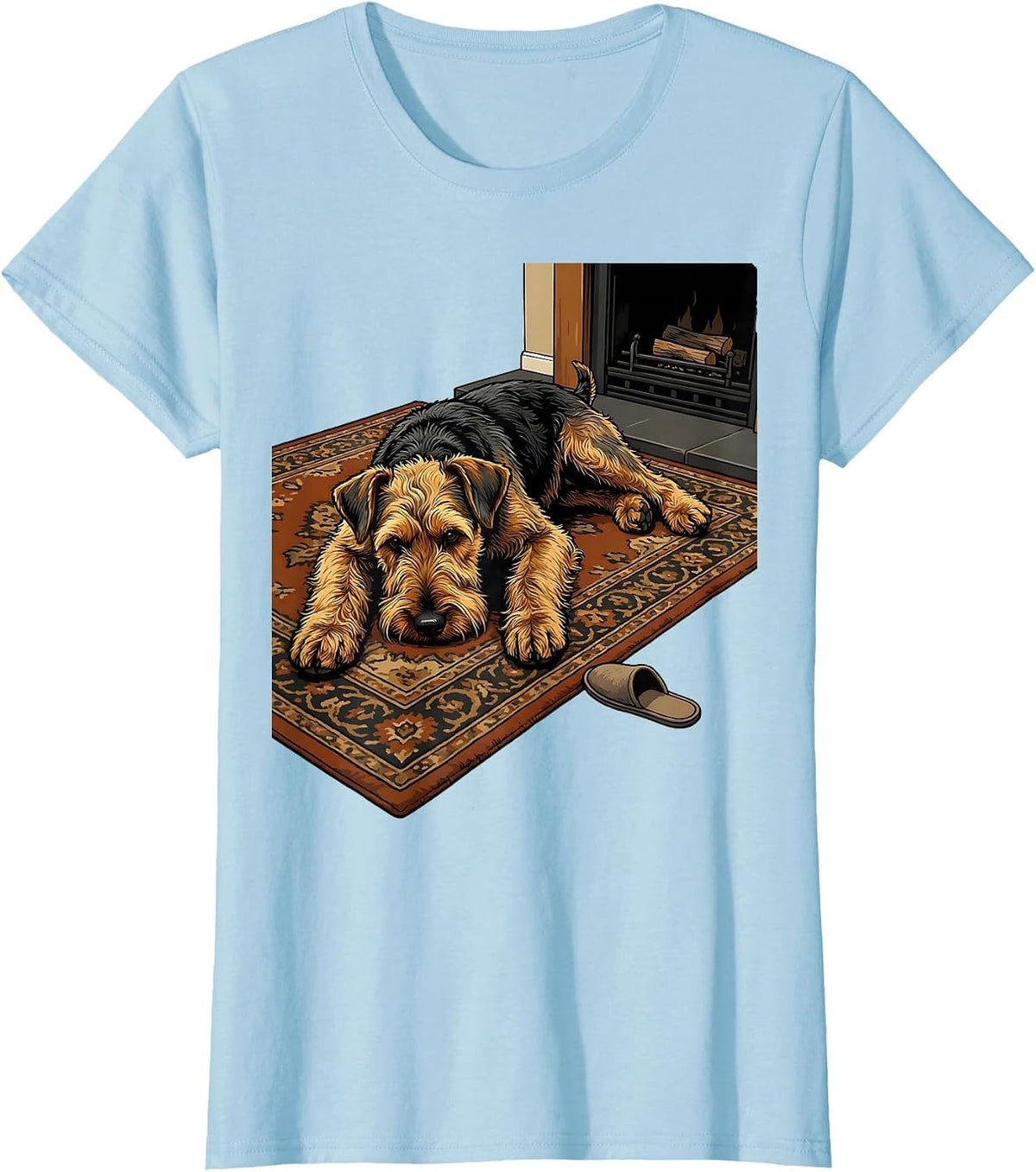 Airedale Terrier Funny Dog Lover Humor Gift T-Shirt - Baby Blue