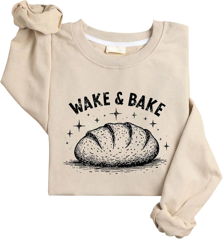 Wake And Bakes Sweatshirt Sourdough Sweatshirt - Khika