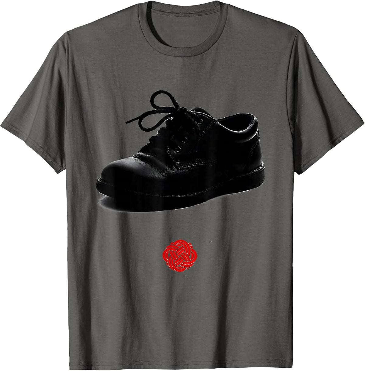 Men's Lace Loop Teacher Appreciation Warm Workplace Humor T-Shirt - Asphalt Grey