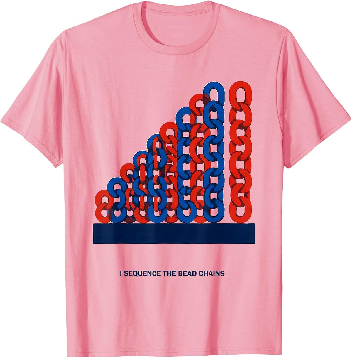 Men's I Sequence The Bead Chains Montessori Teacher Method Pride T-Shirt - Pink