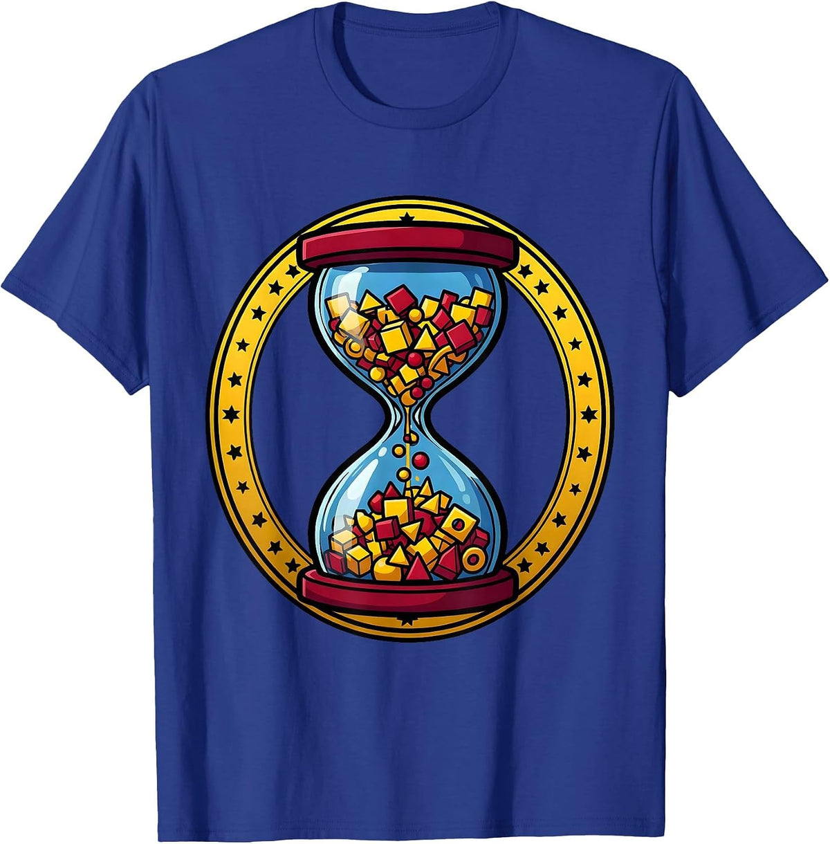 English Teacher Hourglass Alphabet Letters Gift T-Shirt - Royal Blue