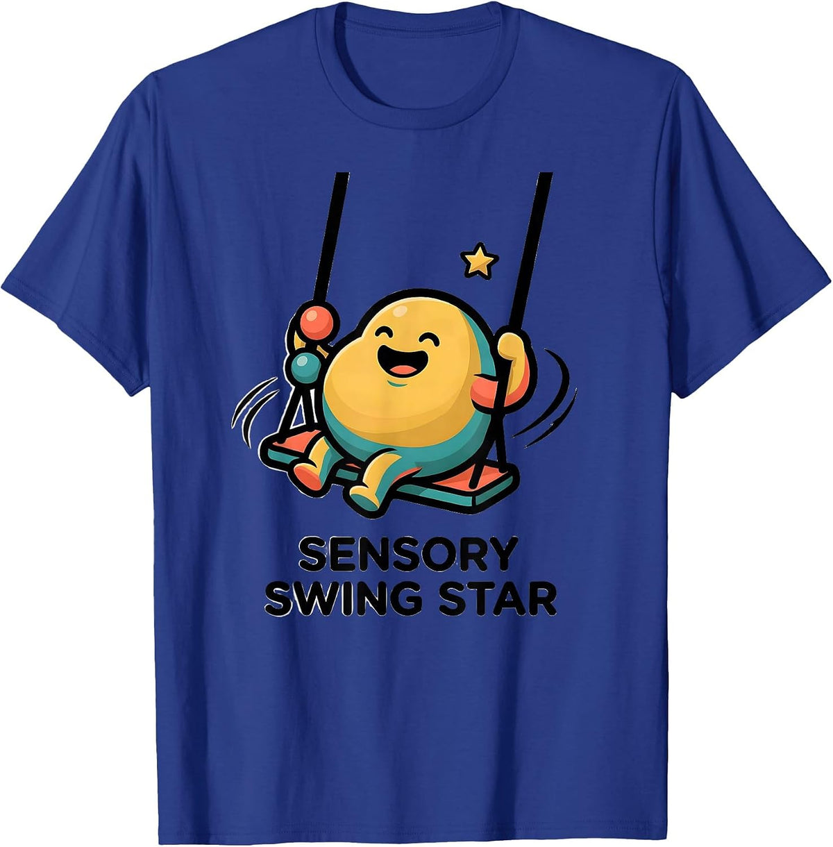 Men's Sensory Swing Star Playful Occupational Therapy OT Gift T-Shirt - Royal Blue