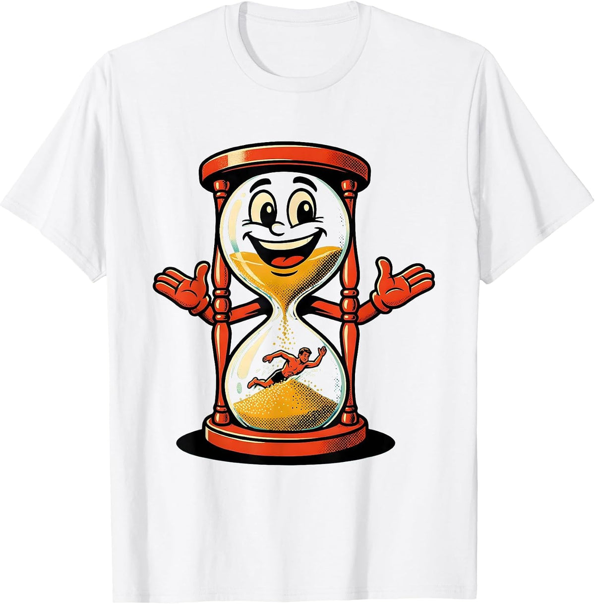 Men's Occupational Therapy Swimming Hourglass Graphic T-Shirt - White