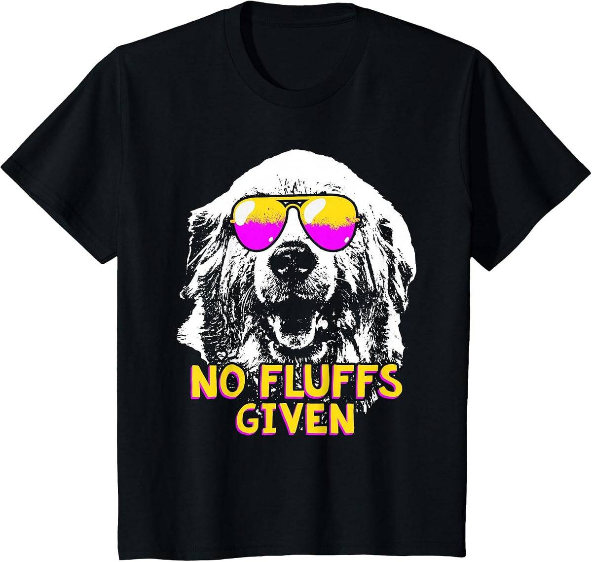 Great Pyrenees No Fluffs Given | Pyr Mom Dad Lover T-Shirt - Black