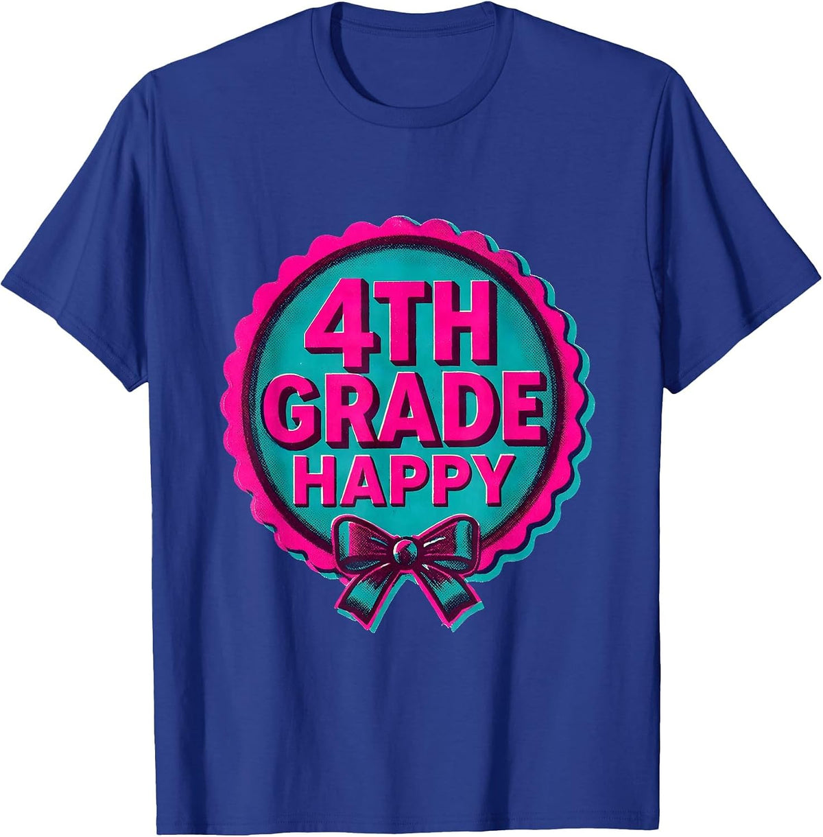 4th Grade Happy Coquette Bow Back To School Fourth Grade T-Shirt - Royal Blue