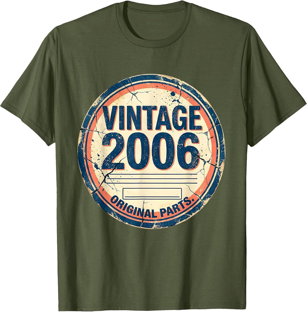 Vintage 2006 Original Parts Limited Edition 21st Birthday T-Shirt - Olive Green