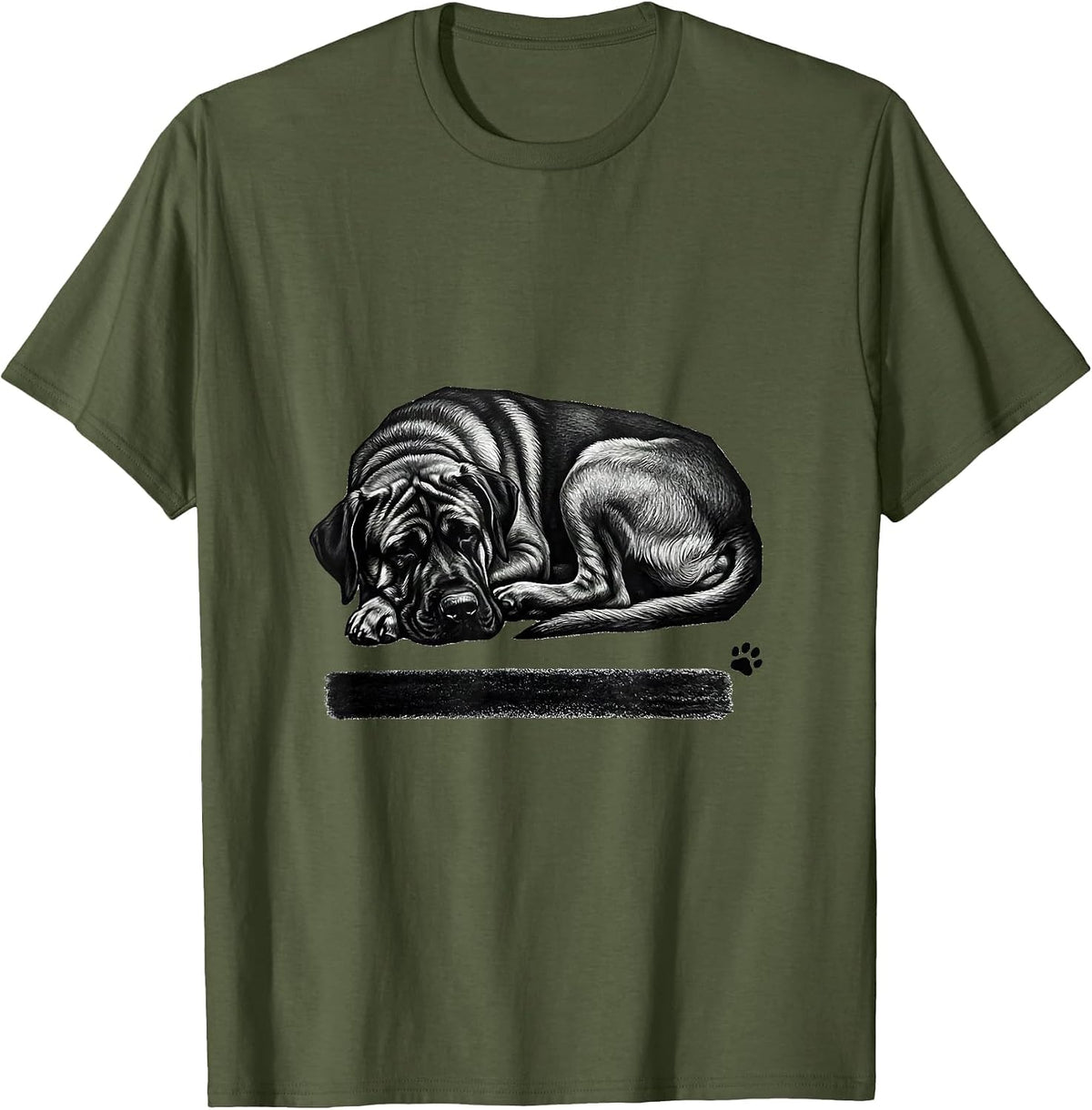 Great Dane Official Sleepshirt Dog Lover Napping Pajamas T-Shirt - Olive Green