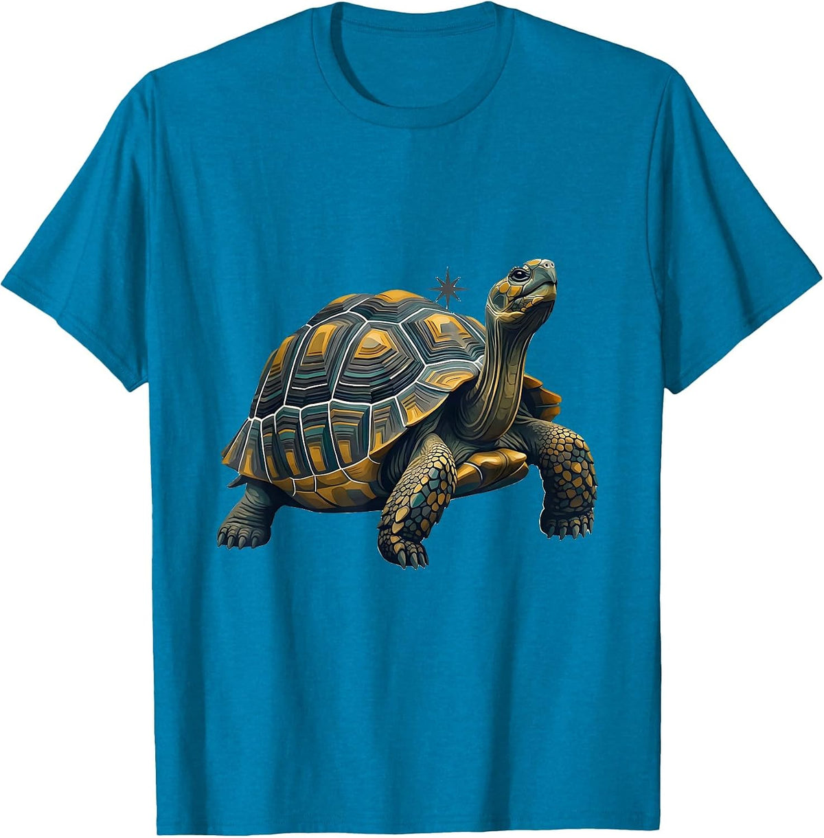 Tortoise Midcentury Modern Pet Lover Humor T-Shirt - Sapphire Blue