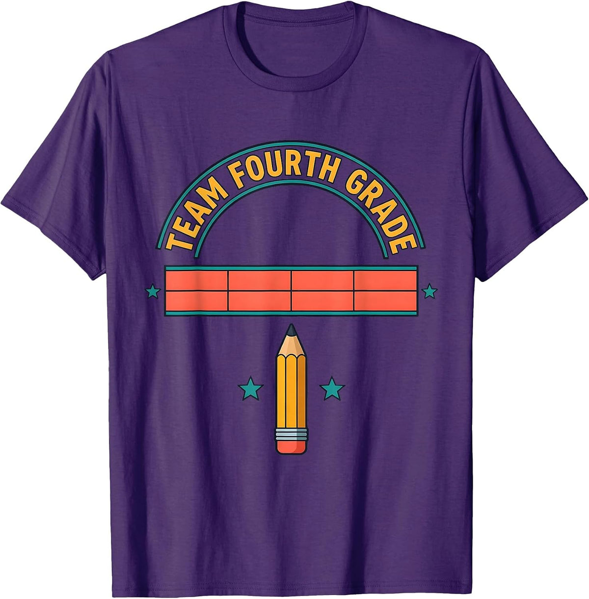 Team Fourth Grade Back To School Student Teacher First Day T-Shirt - Purple