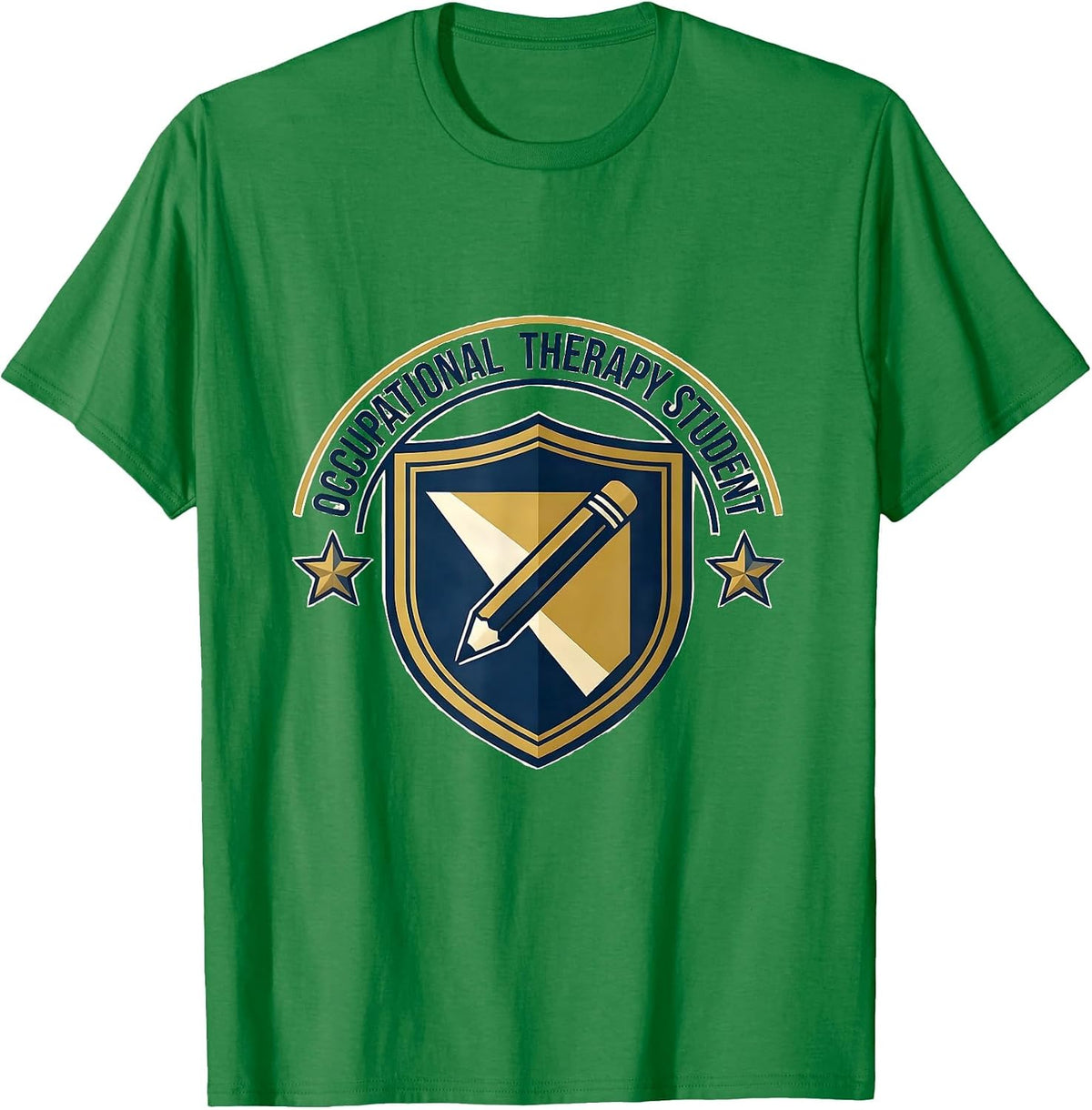 Men's Occupational Therapy Student Retro Emblem Pediatric T-Shirt - Kelly Green