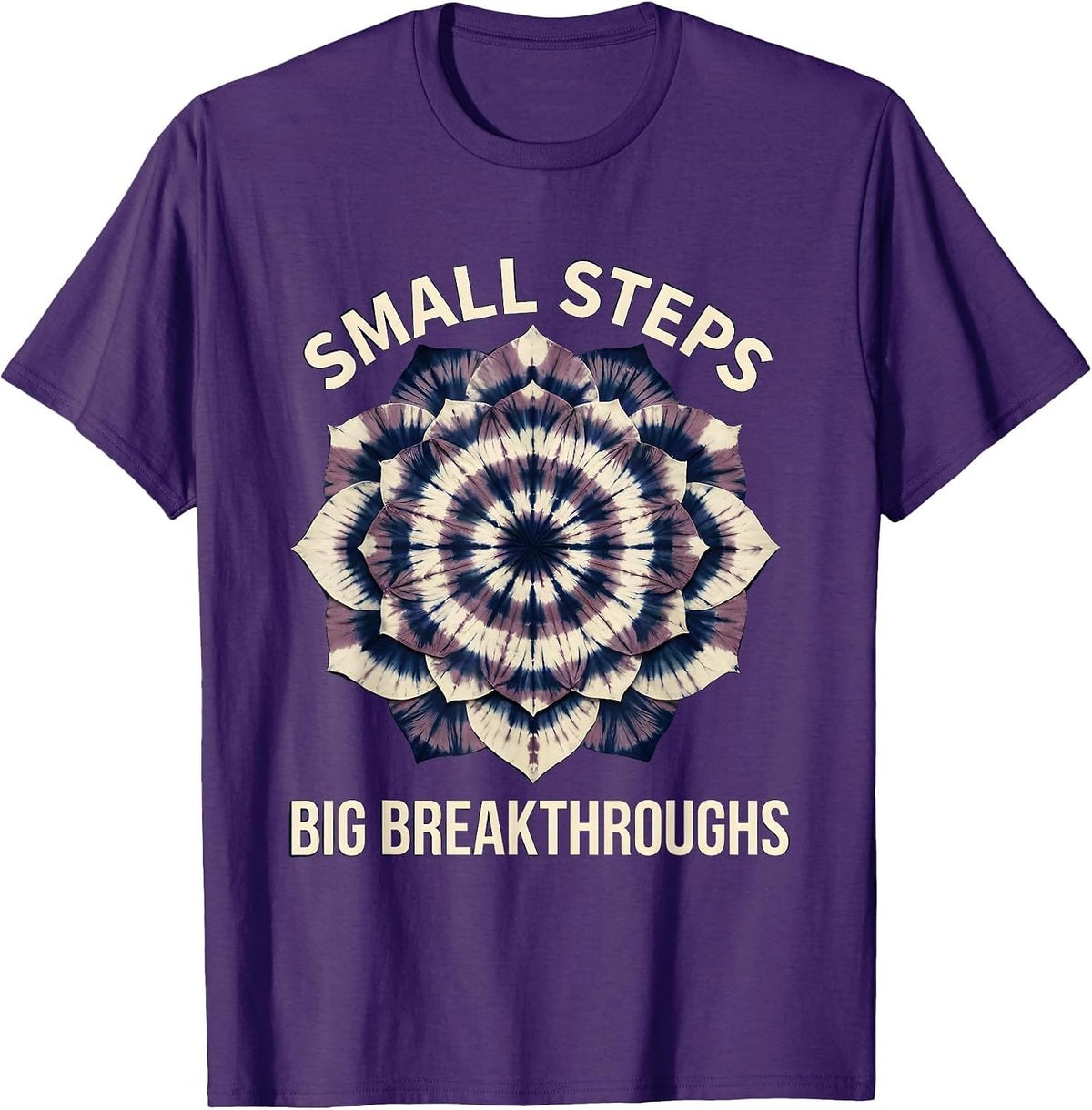 Men's Small Steps Big Breakthroughs Paraprofessional Design T-Shirt - Purple