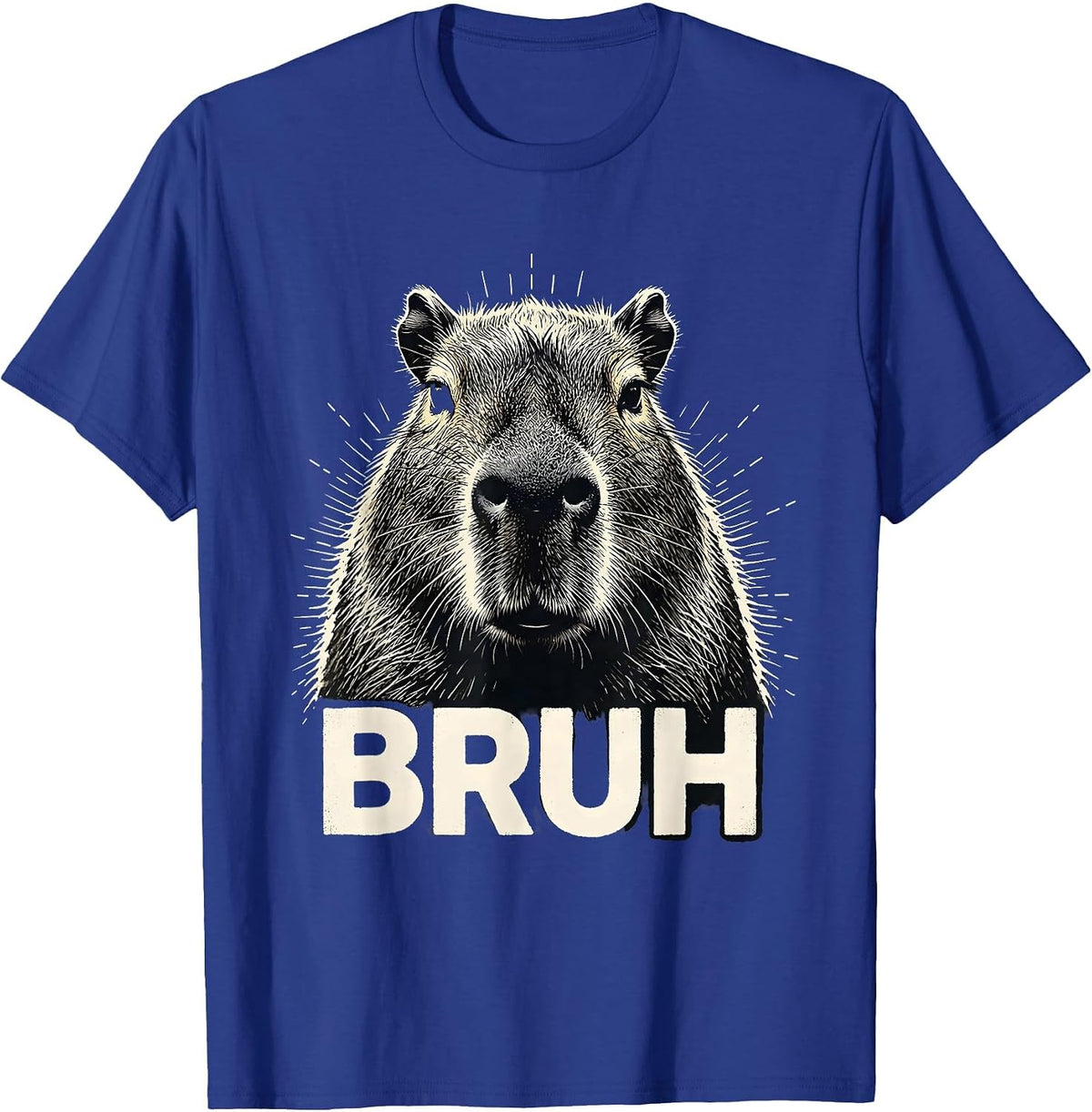 Bruh Funny Capybara Meme Animal Lover Humor T-Shirt - Royal Blue
