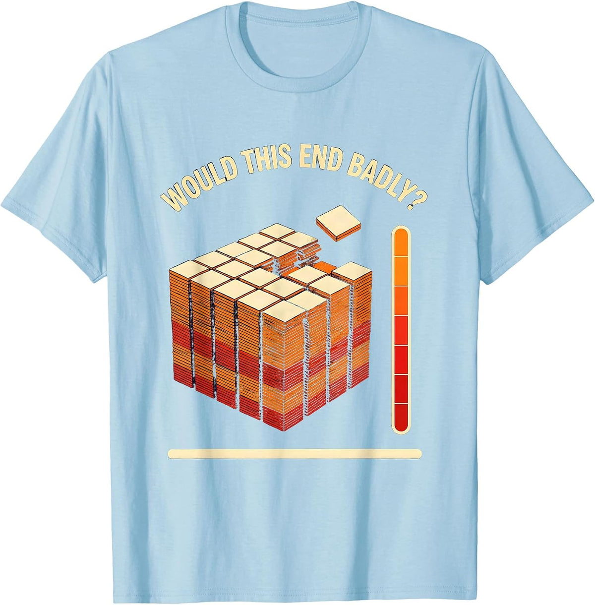 Men's Would This End Badly? Funny Periodic Table Science Teacher T-Shirt - Baby Blue