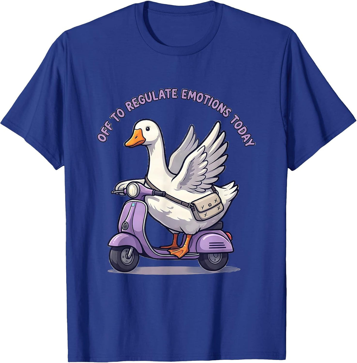 Off To Regulate Emotions Today Funny Mental Health Counselor T-Shirt - Royal Blue